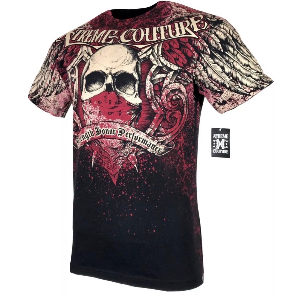 Xtreme Couture by Affliction Men's T-Shirt ORTHODOX Skull Biker - Picture 4 of 7